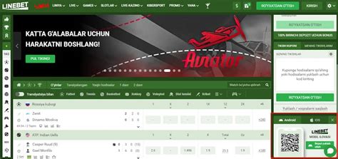 O'zbekistondagi Linebet bukmeykerining mobil ilovasida sportga .
